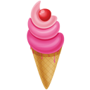 Pink-Ice-Cream- Cone icon